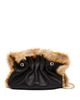 Ferragamo Ferragamo Pierced Leather & Shearling Shoulder Bag - 2