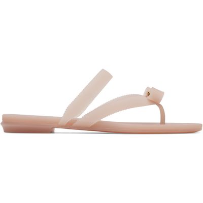 Ferragamo Ferragamo Pink Vara Bow Jelly Thong Sandals
