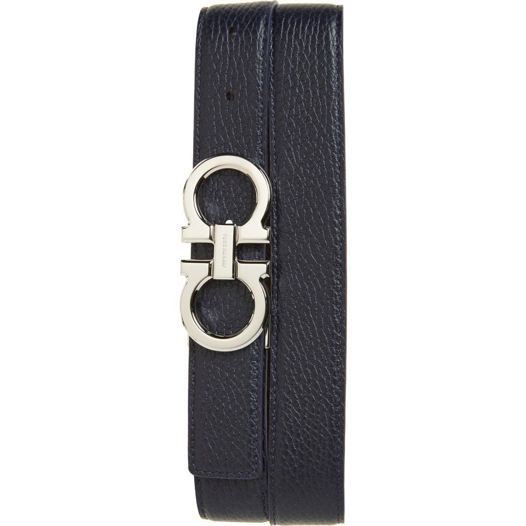 FERRAGAMO FERRAGAMO Reversible Double Gancio Leather Belt