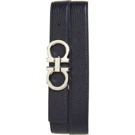 FERRAGAMO FERRAGAMO Reversible Double Gancio Leather Belt
