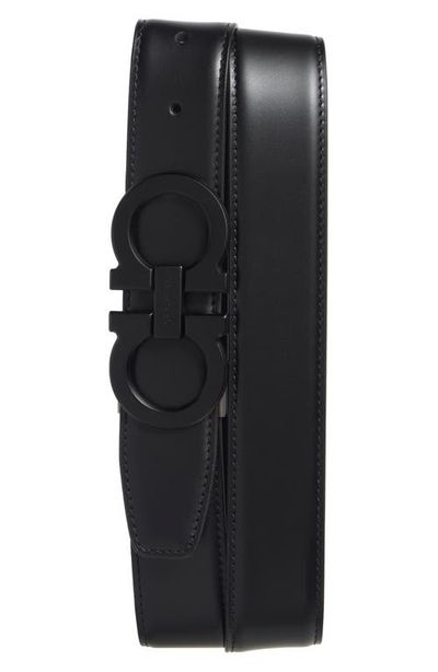 FERRAGAMO FERRAGAMO Reversible Gancini Buckle Leather Belt