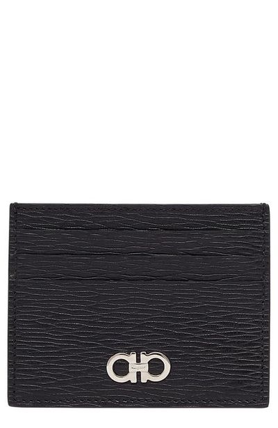 FERRAGAMO FERRAGAMO Revival Gancini Leather Card Case