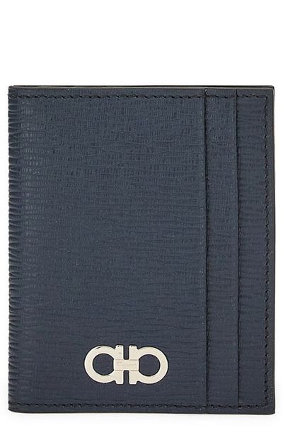 FERRAGAMO FERRAGAMO Revival Gancio Leather Card Case
