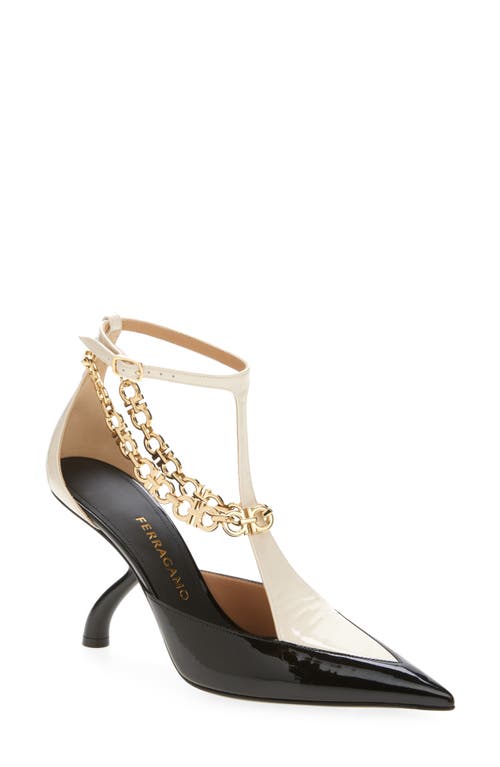 FERRAGAMO FERRAGAMO Rupy Gancini Chain T-Strap Pump (Nordstrom Exclusive)