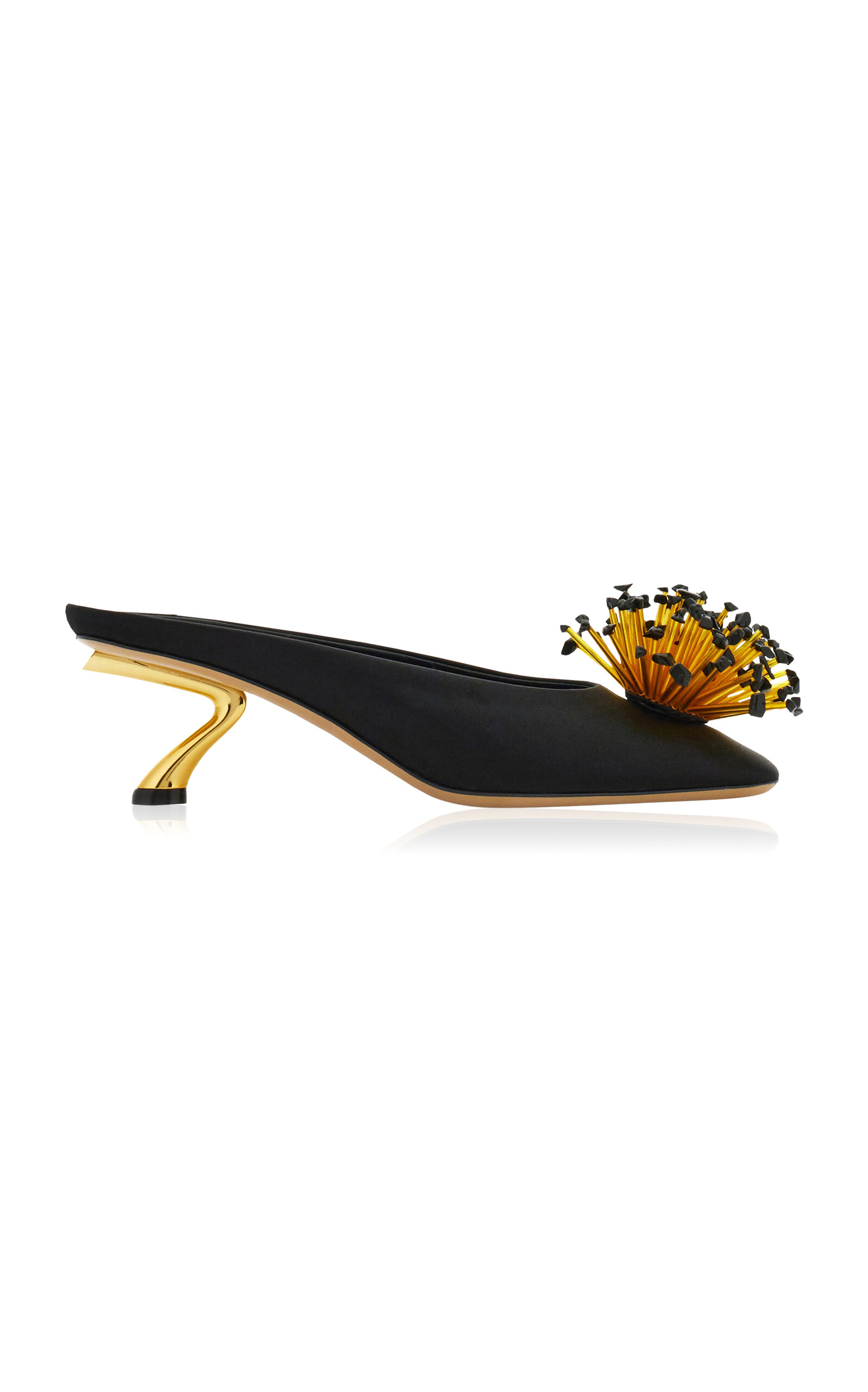 Ferragamo Ferragamo Safi 55 Embellished Satin Mules