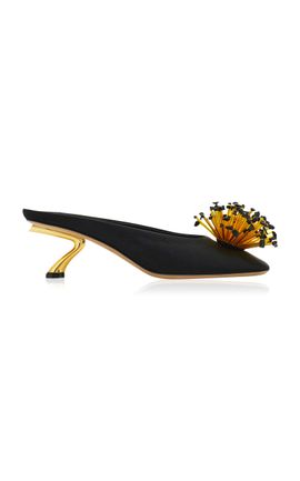 Ferragamo Ferragamo Safi 55 Embellished Satin Mules