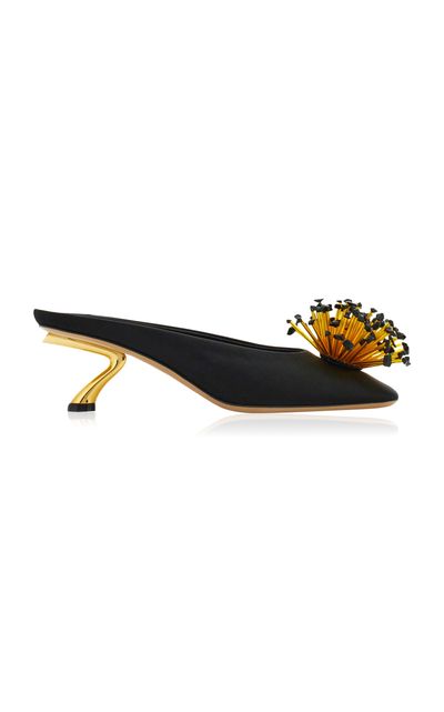 Ferragamo Ferragamo Safi 55 Embellished Satin Mules