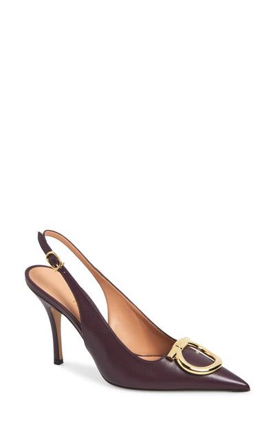 FERRAGAMO FERRAGAMO Sara Pointed Toe Slingback Pump