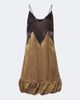 Ferragamo Ferragamo Satin and brocade slip dress - 1