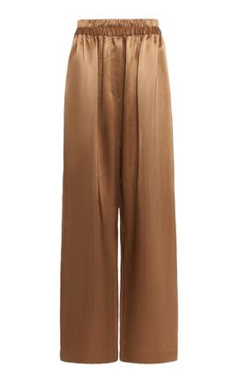 Ferragamo Ferragamo Satin WideLeg Trousers Tan IT 34 IT 36 IT 38 IT 40 IT 42 IT 44 IT 46 IT 48 IT 50