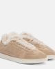 Ferragamo Ferragamo Shearling-lined suede sneakers - 1
