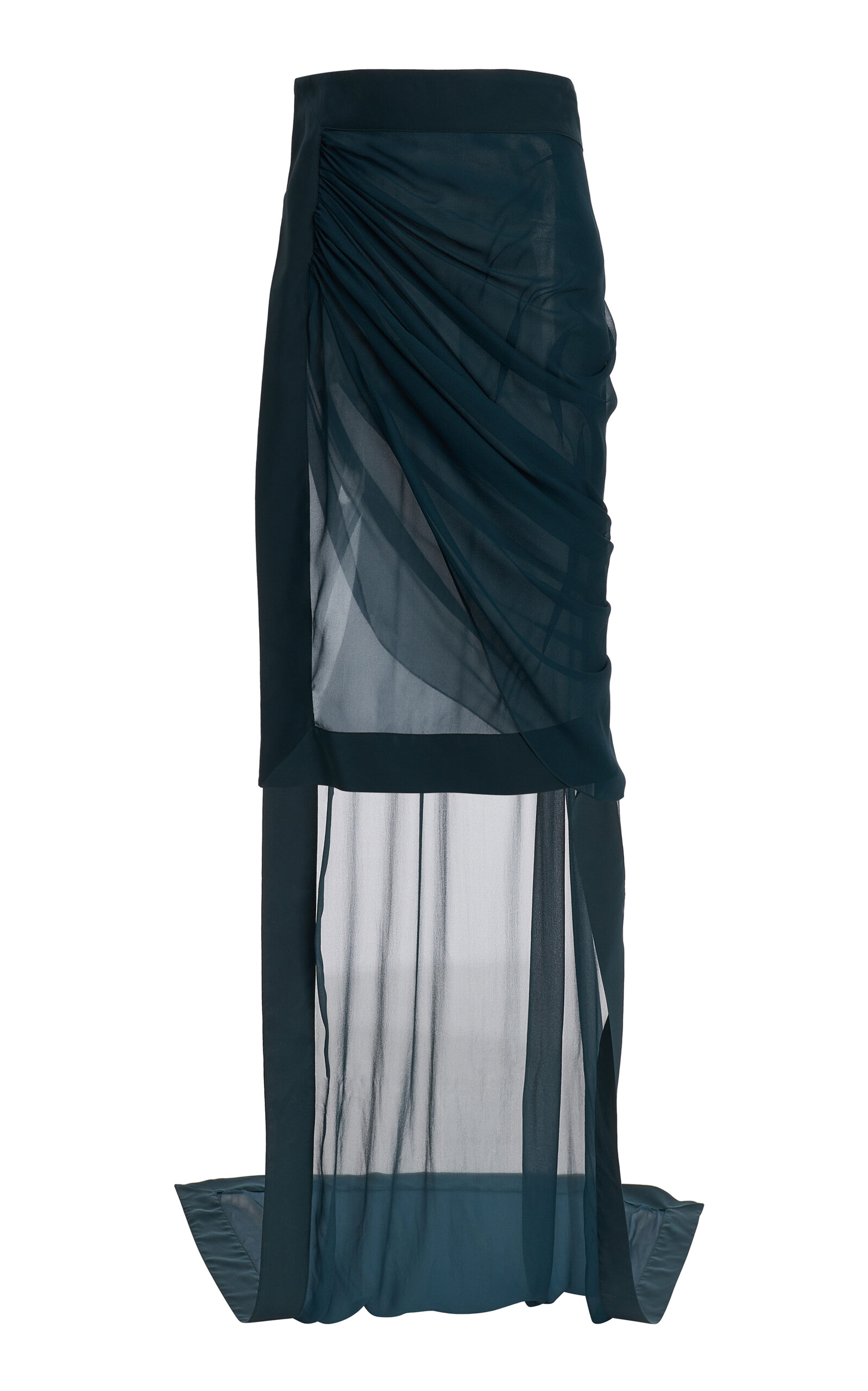 Ferragamo Ferragamo Silk Draped Knee Skirt