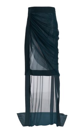 Ferragamo Ferragamo Silk Draped Knee Skirt