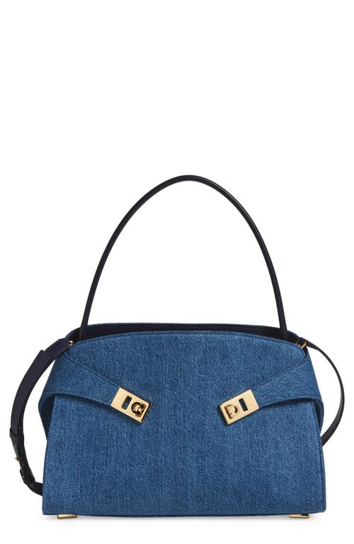 FERRAGAMO FERRAGAMO Small Hug Denim Shoulder Bag