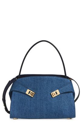FERRAGAMO FERRAGAMO Small Hug Denim Shoulder Bag