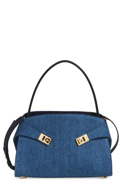 FERRAGAMO FERRAGAMO Small Hug Denim Shoulder Bag