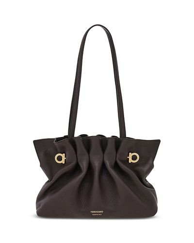 Ferragamo Ferragamo Soft Nappa Leather Shoulder Bag