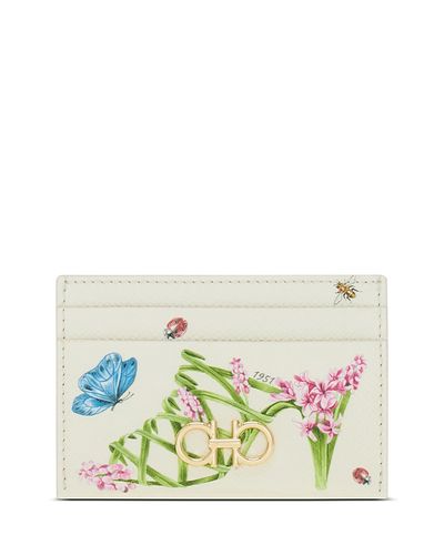 Ferragamo Ferragamo Sunrise Leather Card Holder