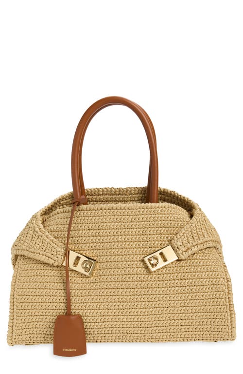FERRAGAMO FERRAGAMO Synthetic Straw Hug Bag