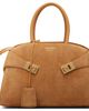 Ferragamo Ferragamo Tan Suede Hug M Bag - 1