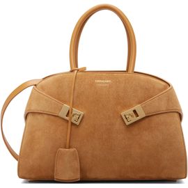 Ferragamo Ferragamo Tan Suede Hug M Bag
