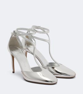 Ferragamo Ferragamo Tildea metallic leather slingback pumps