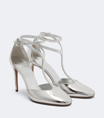 Ferragamo Ferragamo Tildea metallic leather slingback pumps
