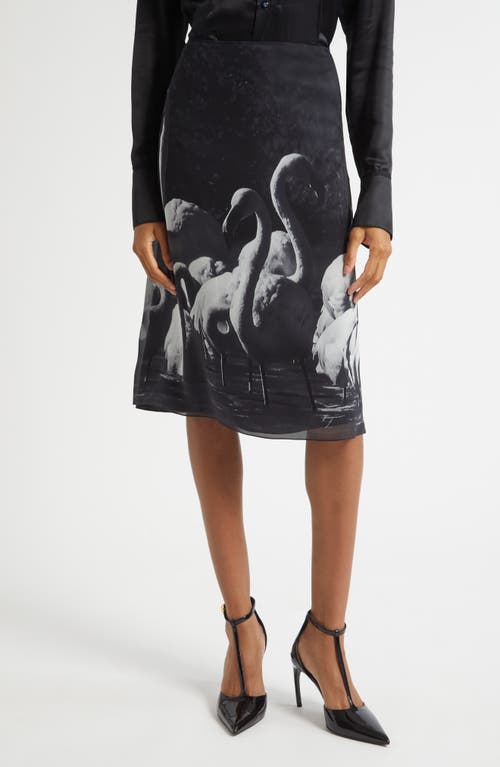 FERRAGAMO FERRAGAMO Trinidad Print Silk Georgette Midi Skirt