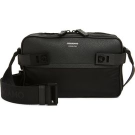 FERRAGAMO FERRAGAMO Twins Mixed Media Leather & Nylon Shoulder Bag