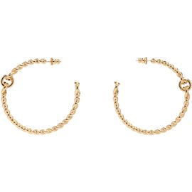 Ferragamo Ferragamo Twisted Chain Gancini Hoop Earrings