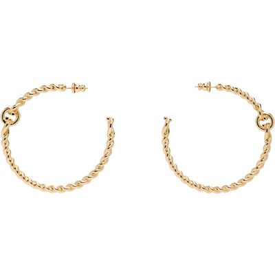 Ferragamo Ferragamo Twisted Chain Gancini Hoop Earrings