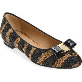 FERRAGAMO FERRAGAMO Varina 2.0 Raffia Ballet Flat