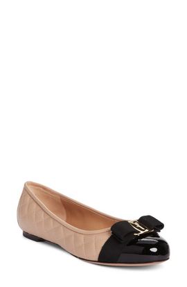FERRAGAMO FERRAGAMO Varina Cap Toe Ballet Flat