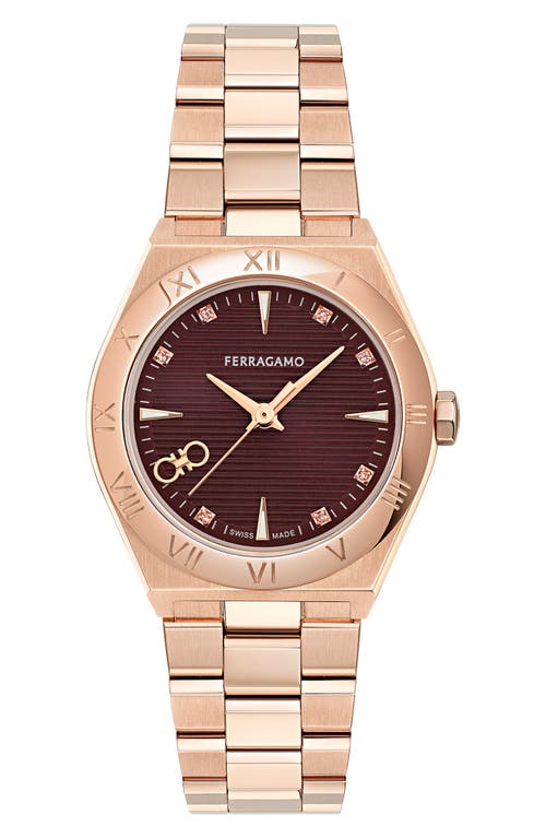 FERRAGAMO FERRAGAMO Vega Upper East 2 Diamond Bracelet Watch, 28mm