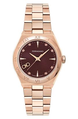 FERRAGAMO FERRAGAMO Vega Upper East 2 Diamond Bracelet Watch, 28mm