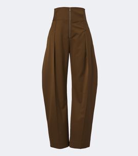 Ferragamo Ferragamo Wool and cashmere barrel-leg pants