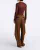 Ferragamo Ferragamo Wool and cashmere barrel-leg pants - 6