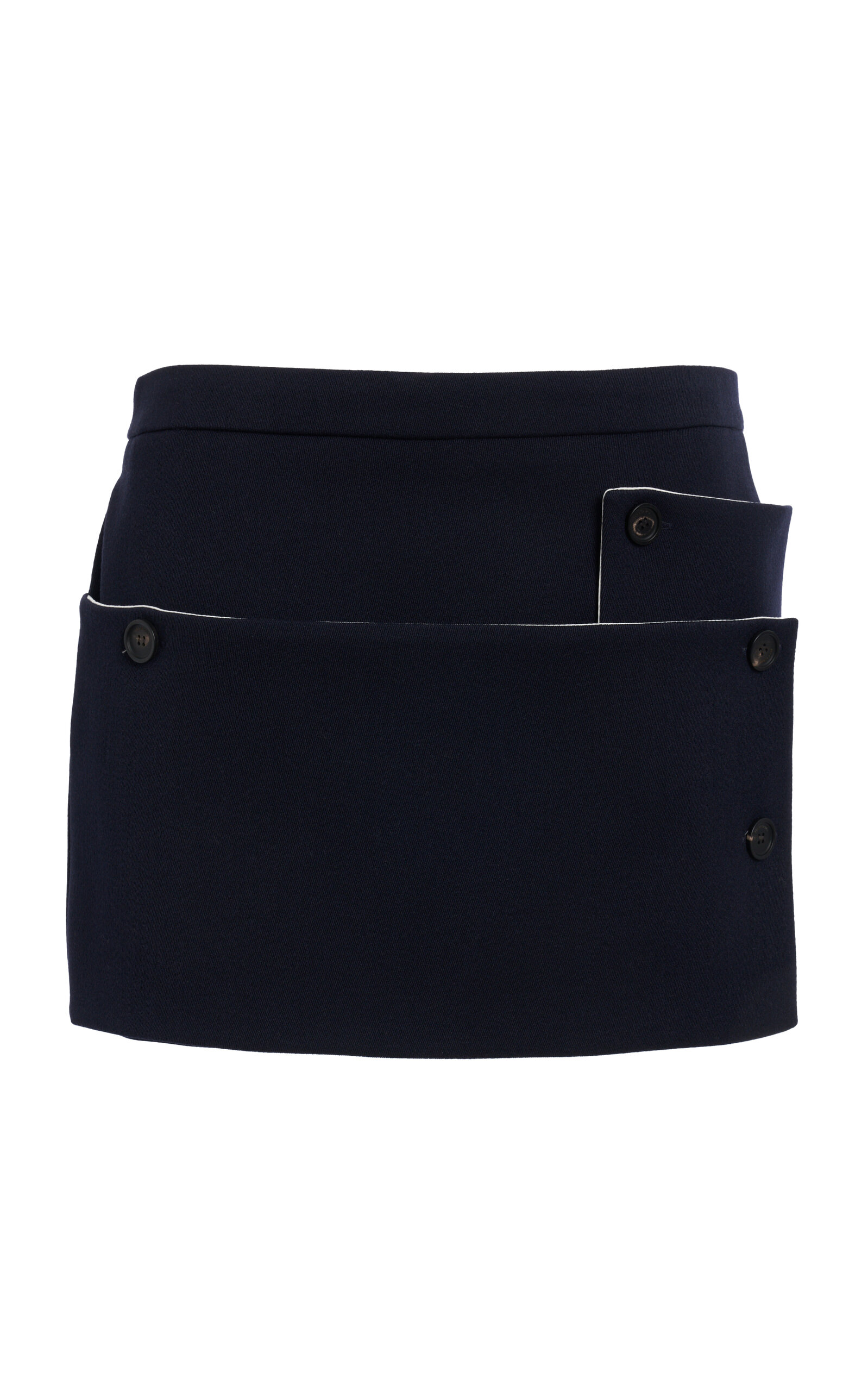 Wool Asymmetric Mini Skirt, image 2 of 2