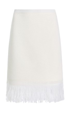 Ferragamo Ferragamo Wool Mesh Knit Midi Skirt