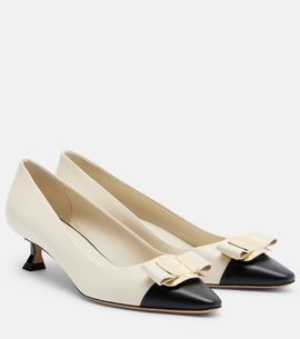 Ferragamo Ferragamo Zelma bow-detail leather pumps