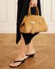 FERRAGAMO Hug small embellished leather-trimmed suede tote - 2