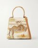 FERRAGAMO Leather-trimmed printed canvas shoulder bag - 1
