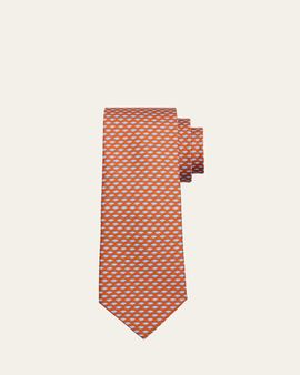 Ferragamo Men's Micro-Graduation Cap Print Tie