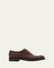 Ferragamo Men's Sebastiano Brogue Calf Leather Oxfords - 1