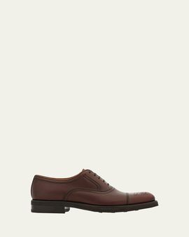 Ferragamo Men's Sebastiano Brogue Calf Leather Oxfords