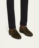 Ferragamo Men's Suede Micro-Gancio Penny Loafers - 2