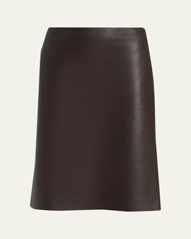 Ferragamo Nappa Leather Pencil Skirt