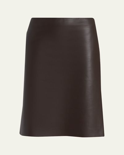 FERRAGAMO Nappa Leather Pencil Skirt