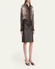 FERRAGAMO Nappa Leather Pencil Skirt - 2