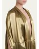 FERRAGAMO Plunging Fluid Lamé Balloon Mermaid Gown - 5
